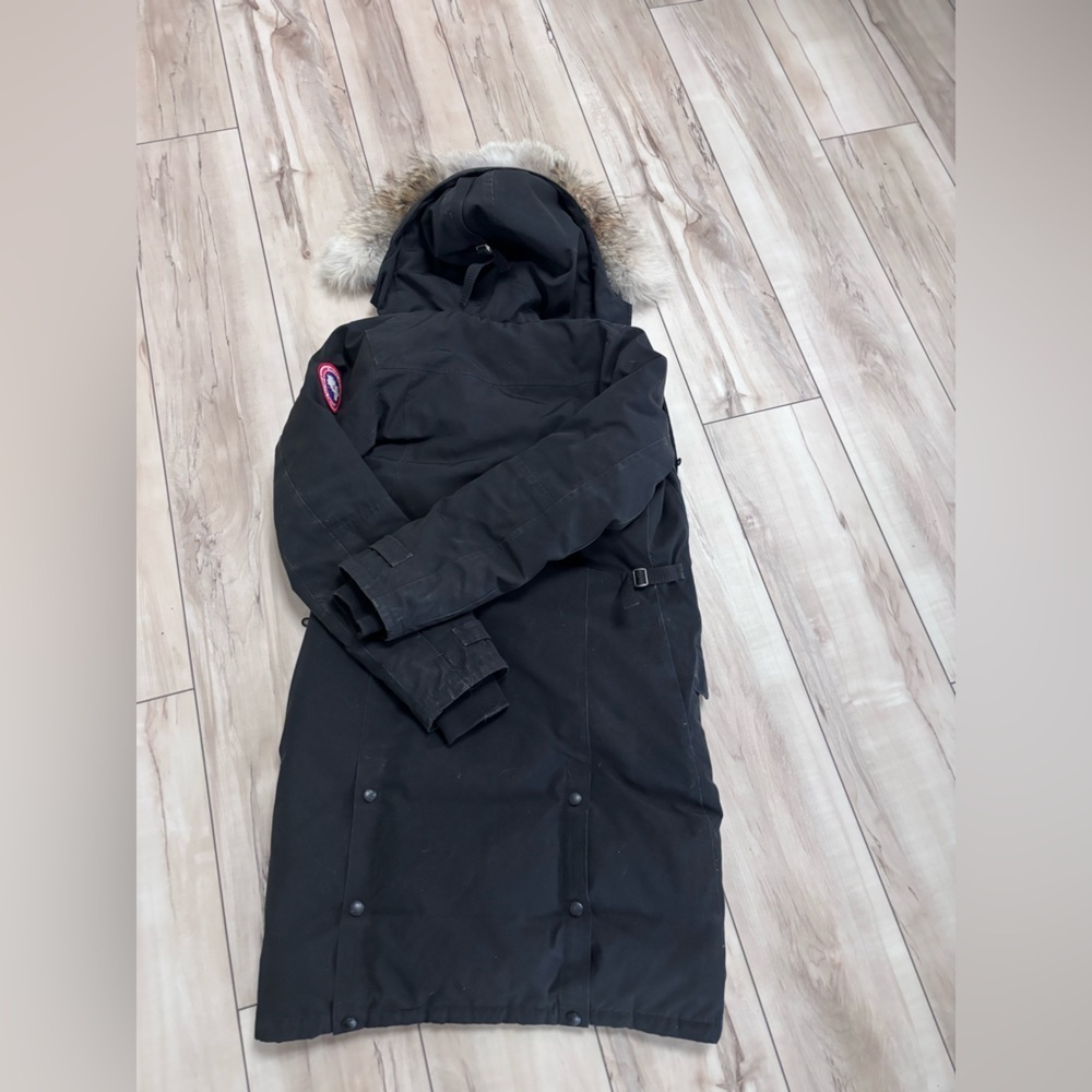 Canada Goose Kensington Parka Black Jacket with Logo Patch - Picture 8 of 15